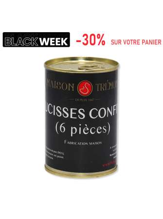 Saucisses confites (6 pièces) -  400 g