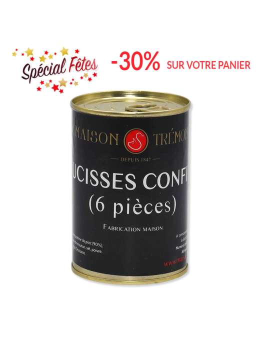 Saucisses confites (6 pièces) -  400 g